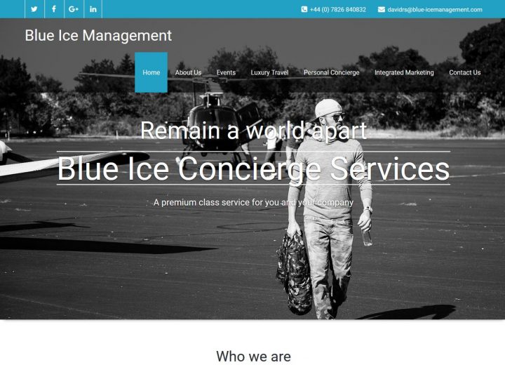 Website, Concierge Services Travel
